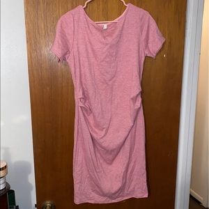 pink blush maternity dress